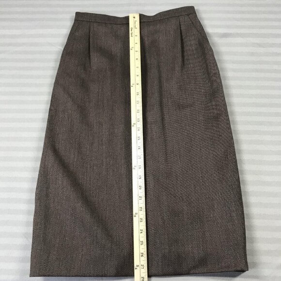 Harry Rosen Skirt Suit Womens 10 Brown Plaid Wool Cashmere Blazer Jacket Set - Picture 16 of 16